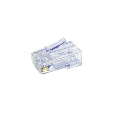 Cable Wholesale Simply45 Cat5e RJ45 Crimp Connectors, Solid 24AWG/Stranded 28-26AWG, Jar 100 pieces S45-1000
